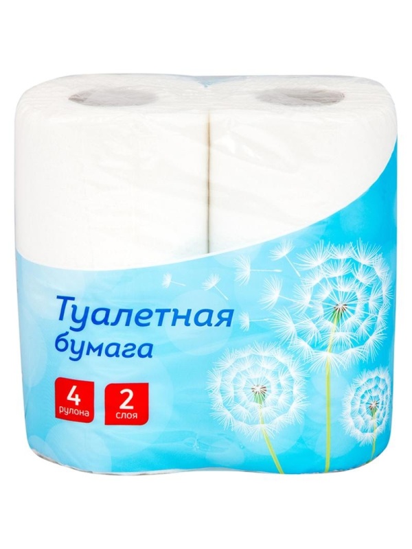 Бумага туалетная OfficeClean 2-слойная, 4шт., тиснение, белая, 16 уп.
