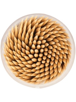 Зубочистки деревянные OfficeClean, 200шт., в баночке