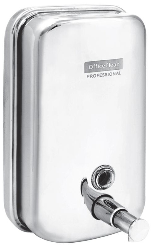 Диспенсер для жидкого мыла OfficeClean Professional, наливной, механический, нержавеющая сталь, 1л