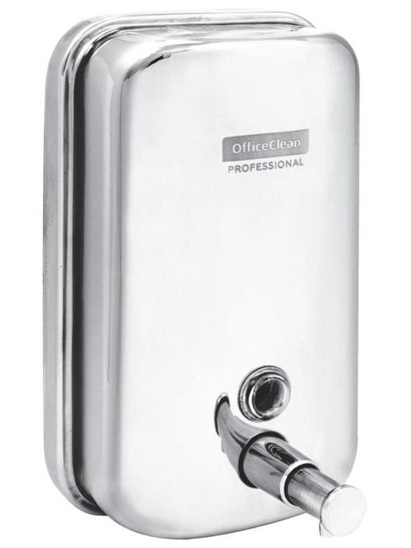 Диспенсер для жидкого мыла OfficeClean Professional, наливной, механический, нержавеющая сталь, 1л