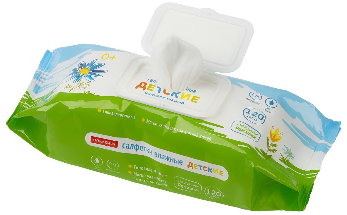 Салфетки влажные OfficeClean 