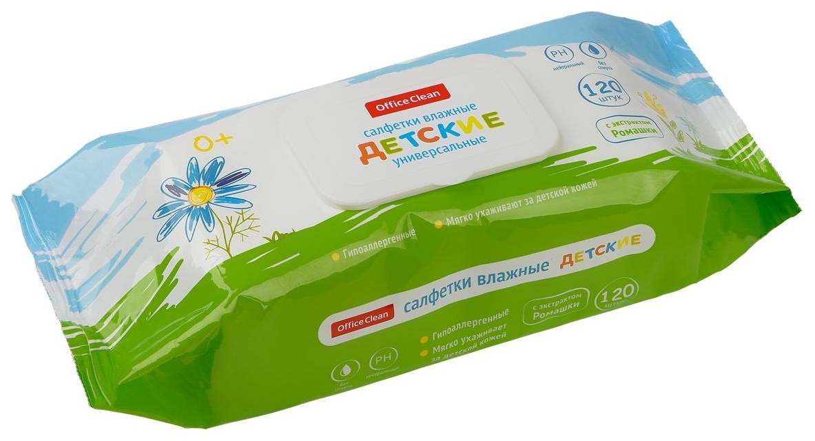 Салфетки влажные OfficeClean 