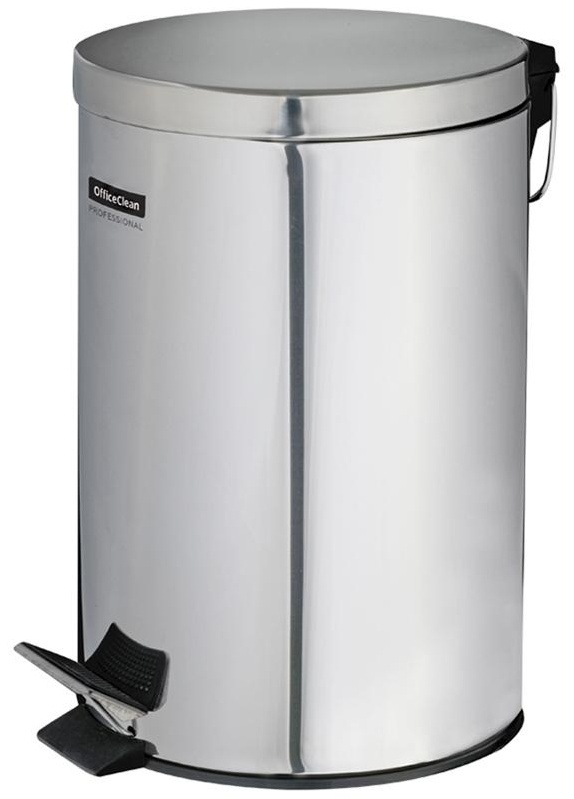 Ведро-контейнер для мусора (урна) OfficeClean Professional, 5л, нержавеющая сталь, хром