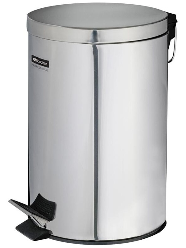 Ведро-контейнер для мусора (урна) OfficeClean Professional, 20л, нержавеющая сталь, хром