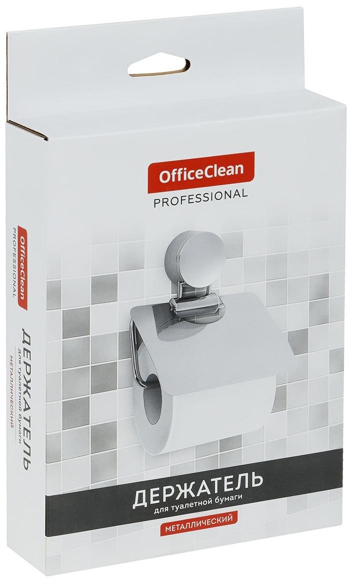 Держатель для туалетной бумаги в рулонах OfficeClean нержавеющая сталь, хром