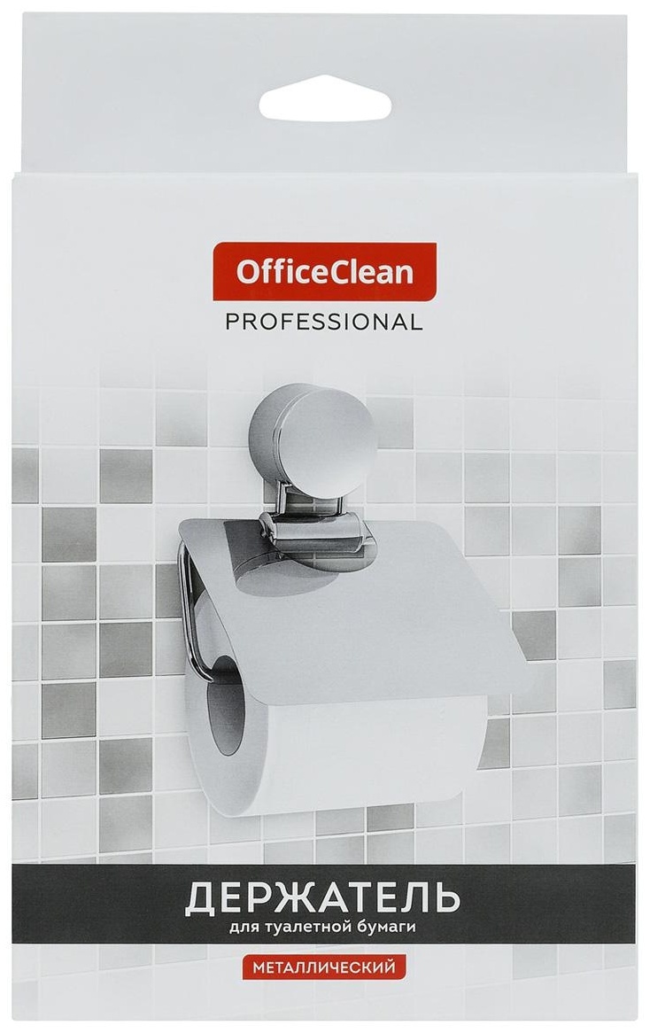 Держатель для туалетной бумаги в рулонах OfficeClean нержавеющая сталь, хром