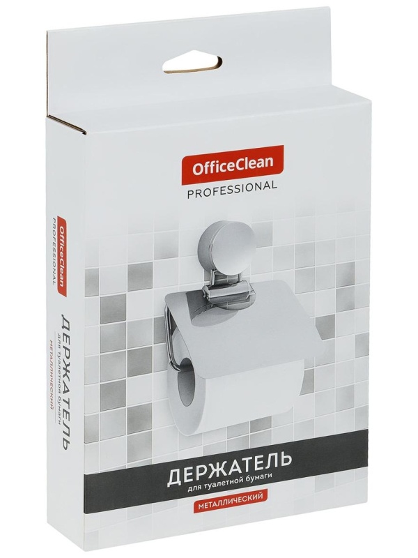 Держатель для туалетной бумаги в рулонах OfficeClean нержавеющая сталь, хром