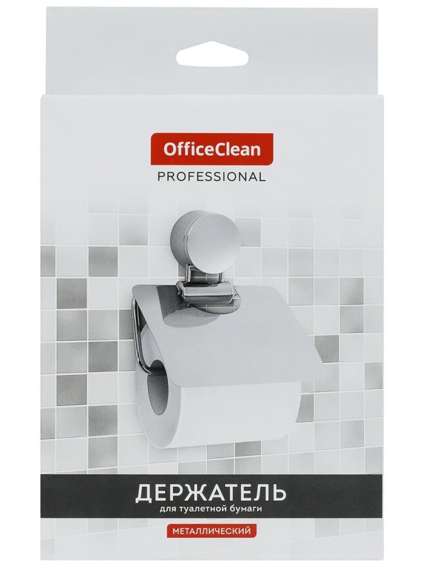 Держатель для туалетной бумаги в рулонах OfficeClean нержавеющая сталь, хром
