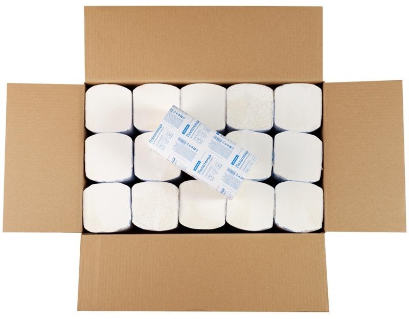 Полотенца бумажные лист. OfficeClean Professional(V-сл) (Н3), 2-слойные, 200л/пач., 23*23см, белые, люкс