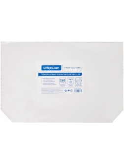 Одноразовые бумажные покрытия на унитаз OfficeClean Professional (V1), 36,5*42см, 250шт., белые