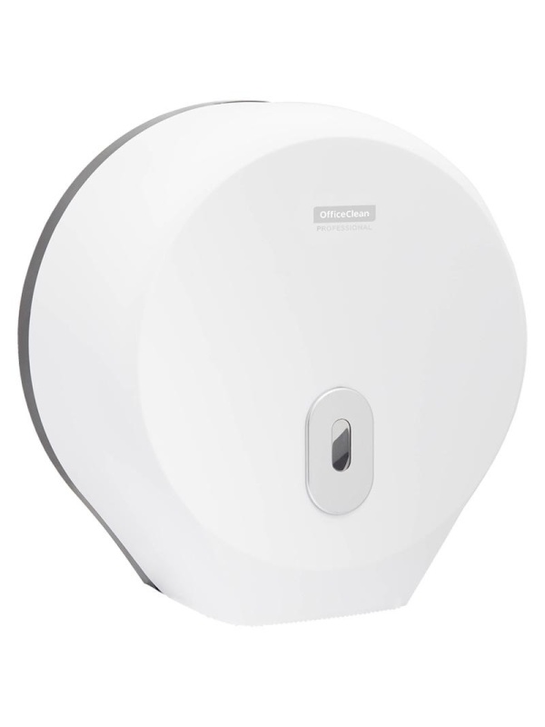 Диспенсер для туалетной бумаги в рулонах OfficeClean Professional, ABS-пластик, механич., белый