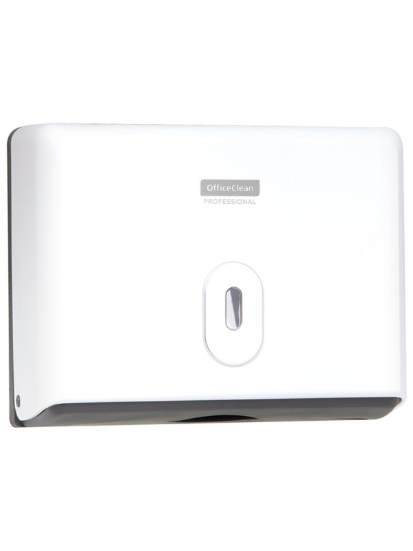 Диспенсер для полотенец листовых OfficeClean Professional система H2, (Z-сл.), ABS-пластик, механич., белый