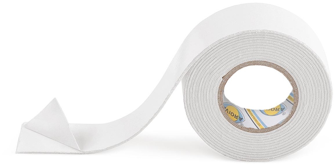 Клейкая лента двусторонняя Aviora, 24мм*2м, на вспененной основе, блистер