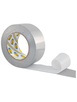 Клейкая лента алюминиевая Aviora, 50мм* 50м, негорючая, непроницаемая, влагостойкая
