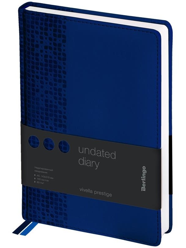 Ежедневник недатированный, А5, 160л., кожзам, Berlingo 