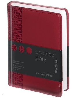 Ежедневник недатированный, А6, 160л., кожзам, Berlingo 