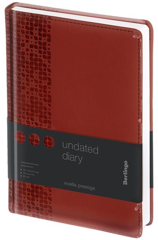Ежедневник недатированный, А5, 160л., кожзам, Berlingo 