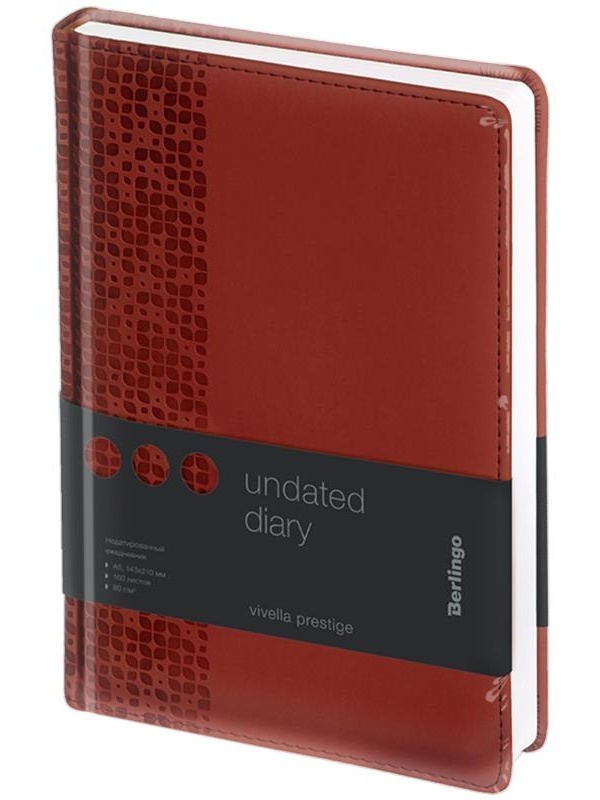 Ежедневник недатированный, А5, 160л., кожзам, Berlingo 
