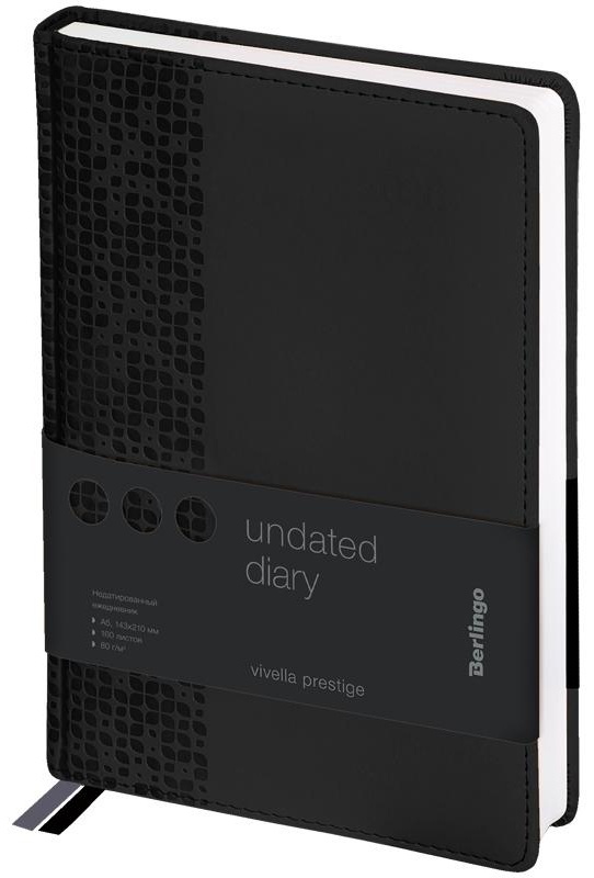 Ежедневник недатированный, А5, 160л., кожзам, Berlingo 