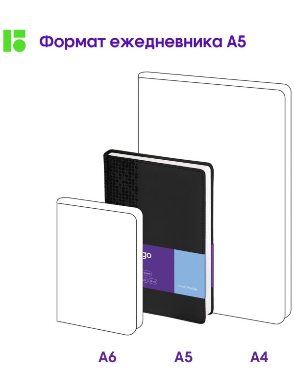 Ежедневник недатированный, А5, 160л., кожзам, Berlingo 