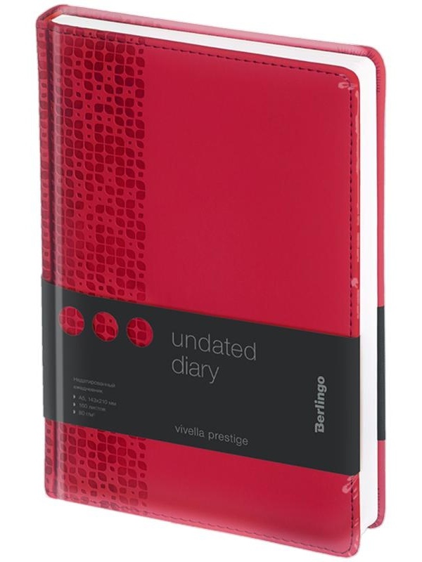 Ежедневник недатированный, А5, 160л., кожзам, Berlingo 