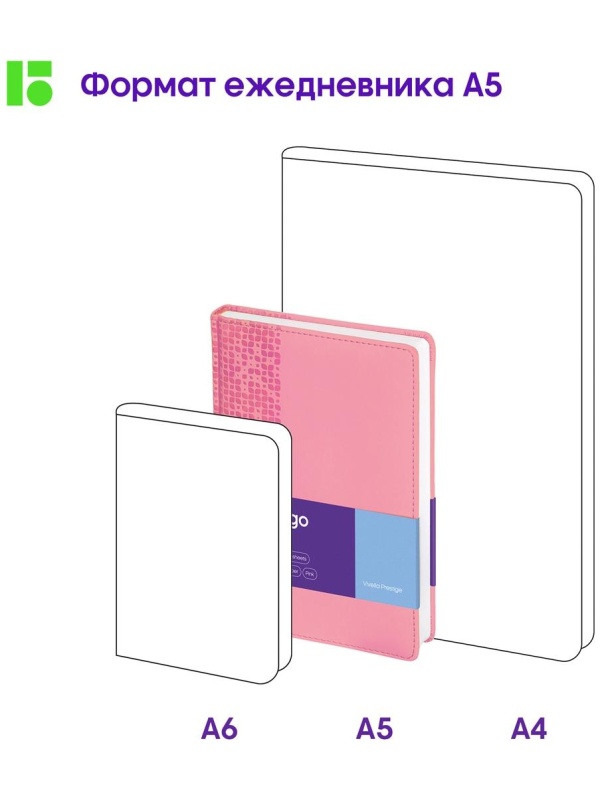 Ежедневник недатированный, А5, 160л., кожзам, Berlingo 