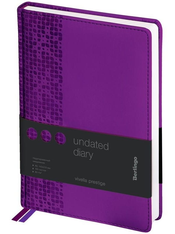 Ежедневник недатированный, А5, 160л., кожзам, Berlingo 