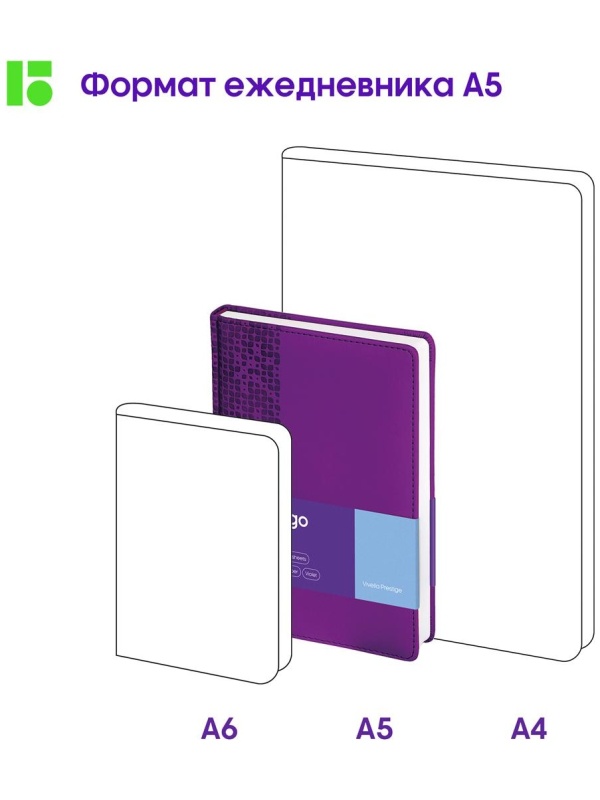 Ежедневник недатированный, А5, 160л., кожзам, Berlingo 