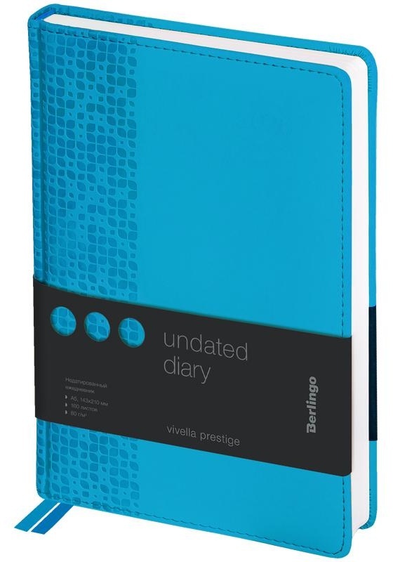 Ежедневник недатированный, А5, 160л., кожзам, Berlingo 