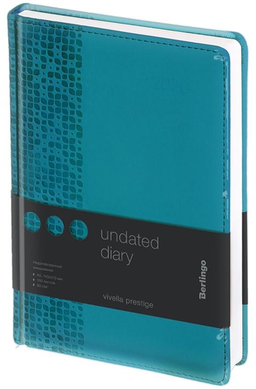 Ежедневник недатированный, А5, 160л., кожзам, Berlingo 