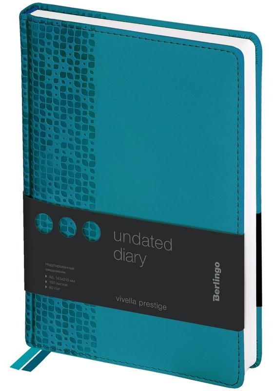 Ежедневник недатированный, А5, 160л., кожзам, Berlingo 