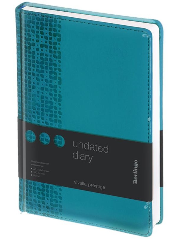 Ежедневник недатированный, А5, 160л., кожзам, Berlingo 