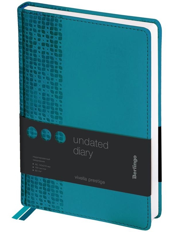Ежедневник недатированный, А5, 160л., кожзам, Berlingo 