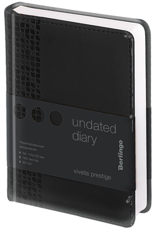 Ежедневник недатированный, А6, 160л., кожзам, Berlingo 