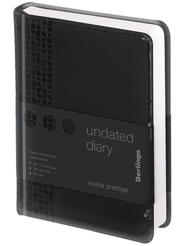 Ежедневник недатированный, А6, 160л., кожзам, Berlingo 