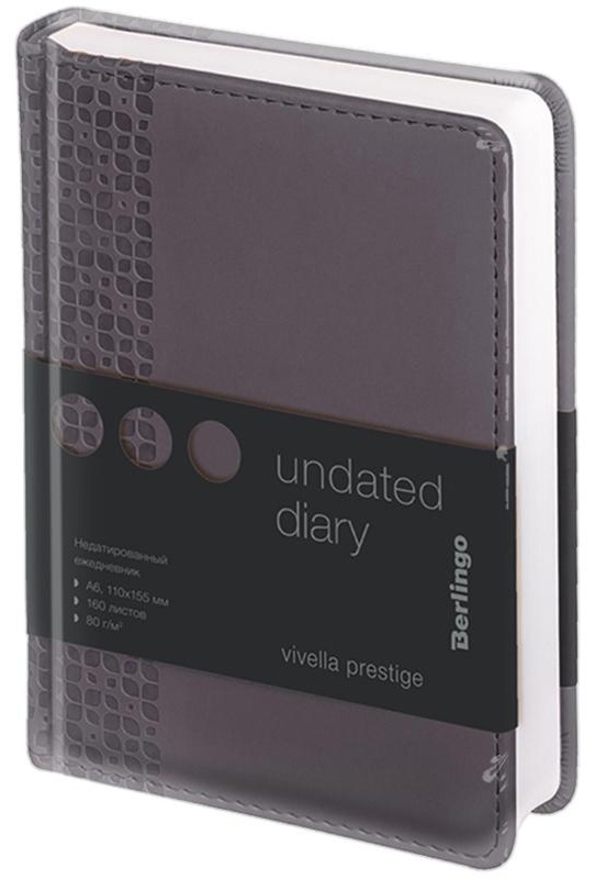 Ежедневник недатированный, А6, 160л., кожзам, Berlingo 