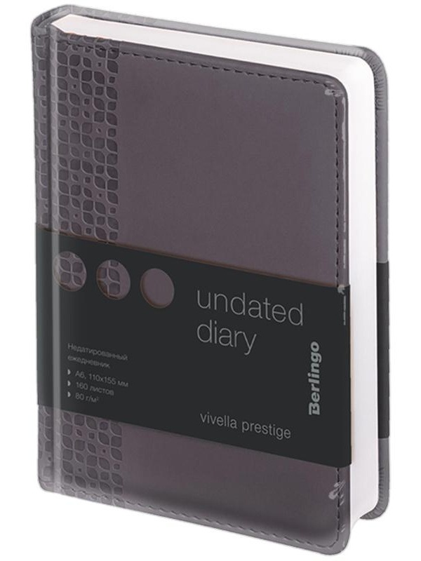 Ежедневник недатированный, А6, 160л., кожзам, Berlingo 