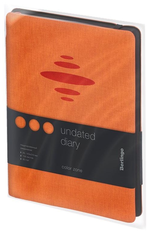 Ежедневник недатированный, А5, 136л., кожзам, Berlingo 