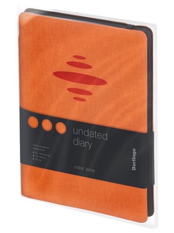 Ежедневник недатированный, А5, 136л., кожзам, Berlingo 