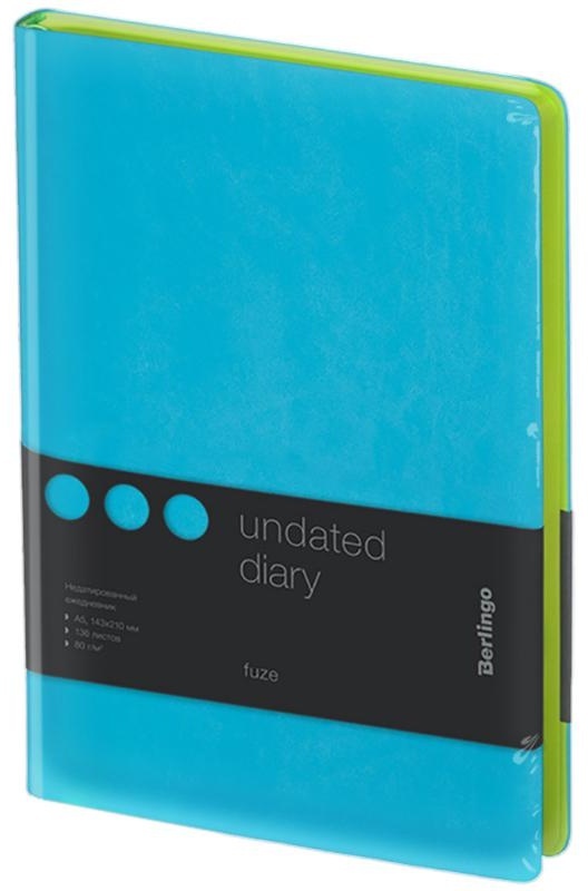 Ежедневник недатированный, А5, 136л., кожзам, Berlingo 