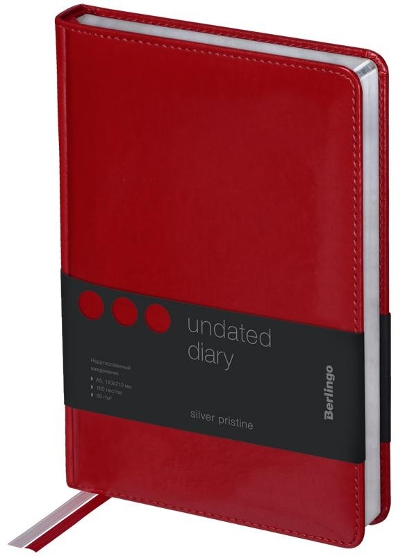 Ежедневник недатированный, А5, 160л., кожзам, Berlingo 