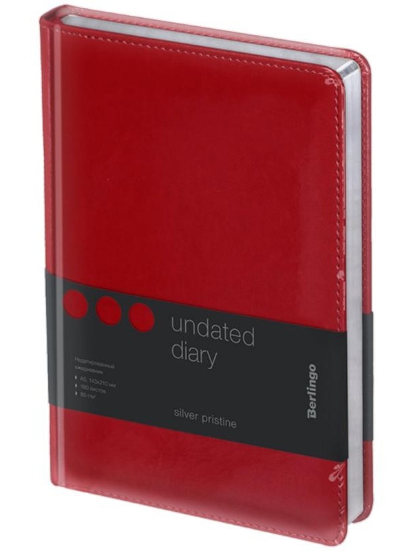 Ежедневник недатированный, А5, 160л., кожзам, Berlingo 