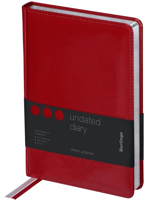 Ежедневник недатированный, А5, 160л., кожзам, Berlingo 