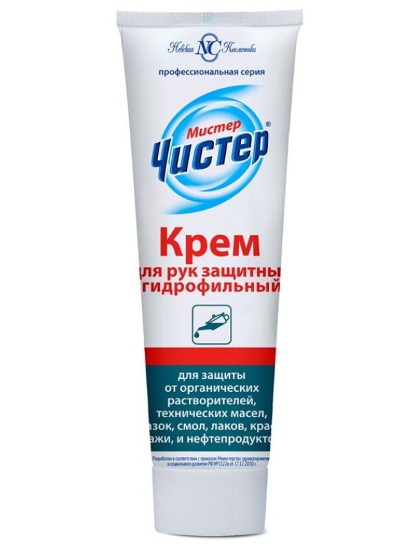 Крем для рук Мистер Чистер, защитный гидрофильного действия (от масел), 100мл
