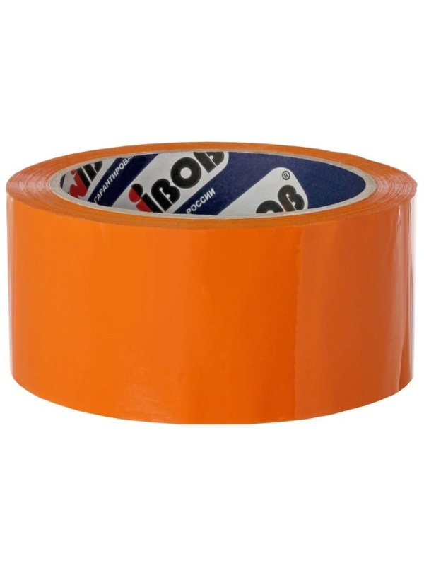 Клейкая лента упаковочная Unibob, 48мм*66м, 45мкм, оранжевая