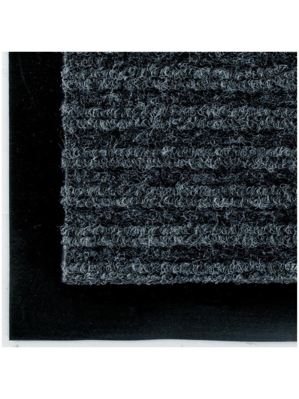 Коврик влаговпитывающий, ворсовый, ребристый OfficeClean, 90*120см, серый