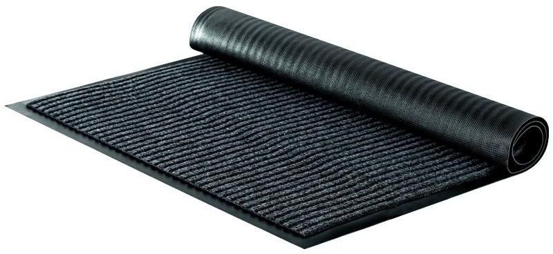 Коврик влаговпитывающий, ворсовый, ребристый OfficeClean, 60*90см, серый