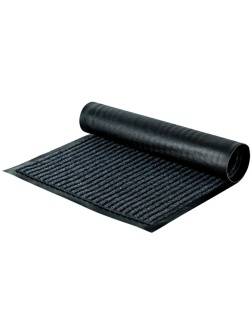 Коврик влаговпитывающий, ворсовый, ребристый OfficeClean, 40*60см, серый
