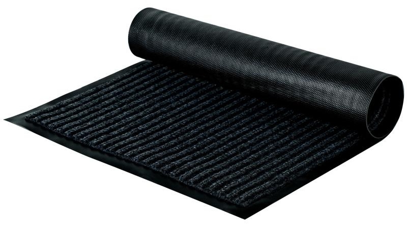 Коврик влаговпитывающий, ворсовый, ребристый OfficeClean, 40*60см, черный