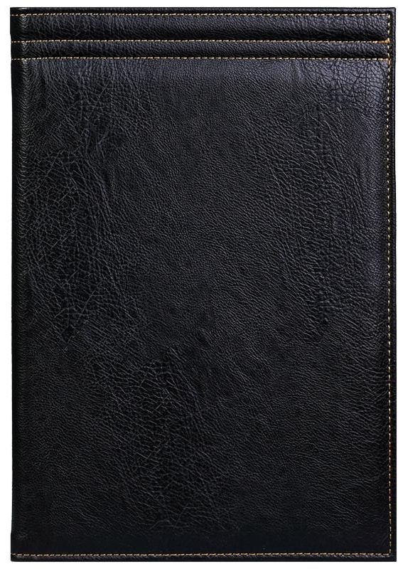 Папка адресная OfficeSpace, А4, кожзам, с отстрочкой, черный